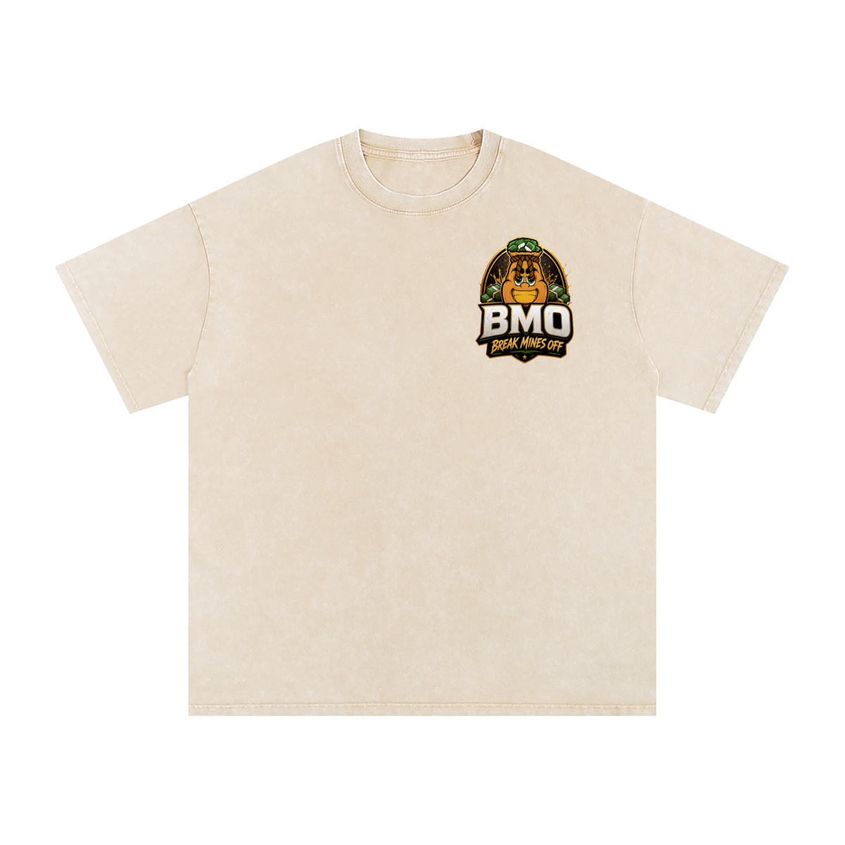 Snow Washed Oversized Cotton T-Shirt
