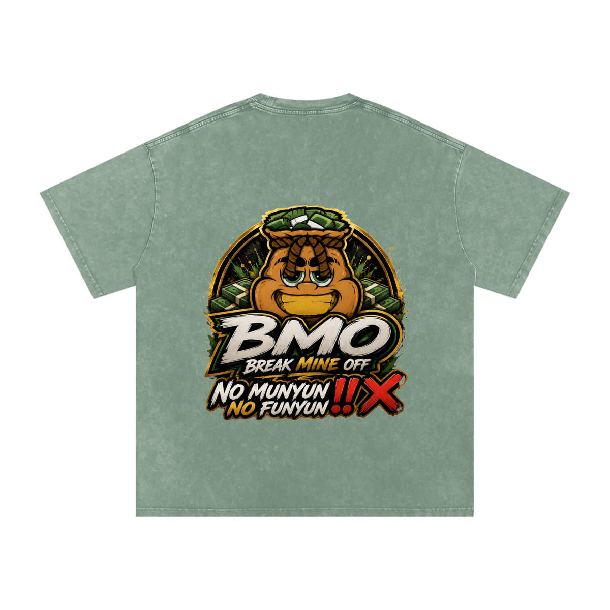 Snow Washed Oversized Cotton T-Shirt