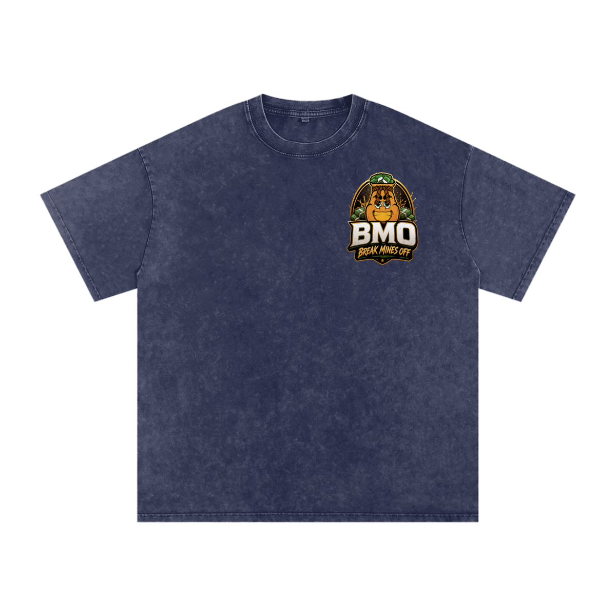 Snow Washed Oversized Cotton T-Shirt