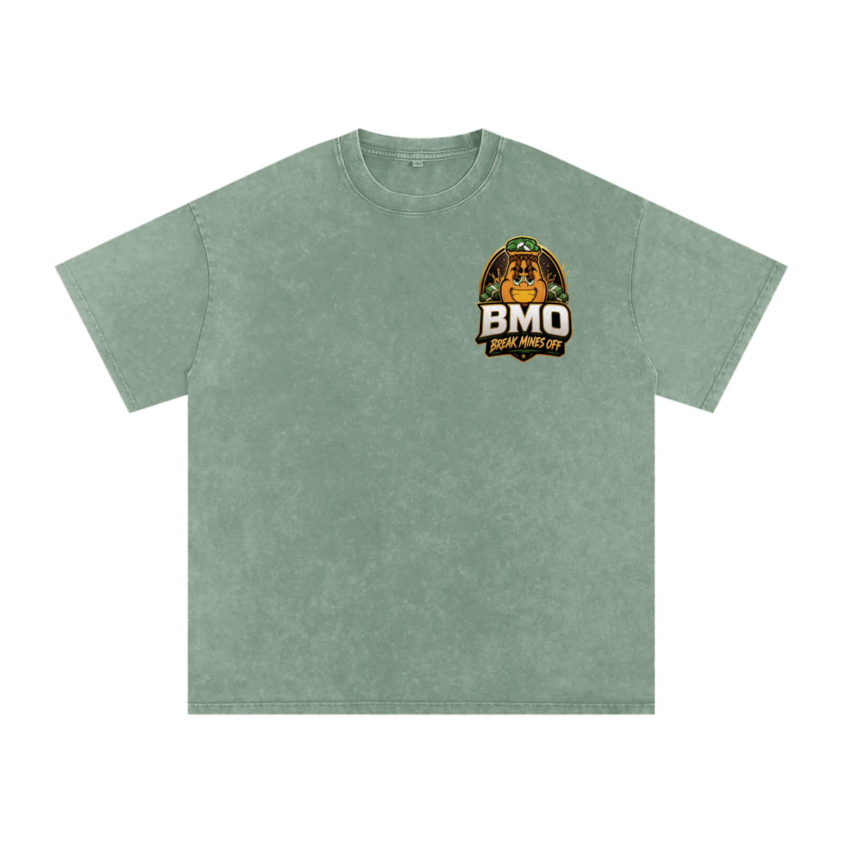 Snow Washed Oversized Cotton T-Shirt