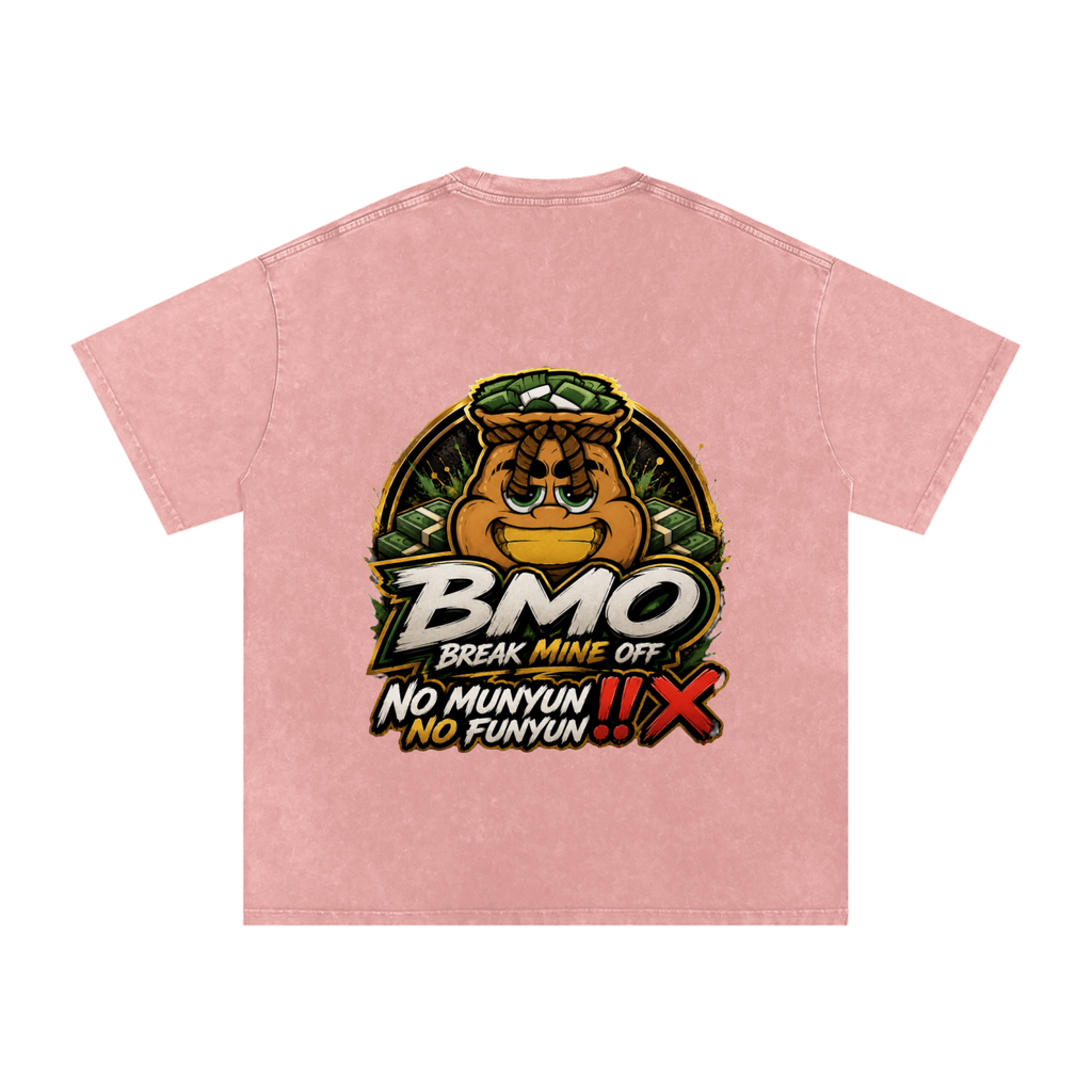 Snow Washed Oversized Cotton T-Shirt
