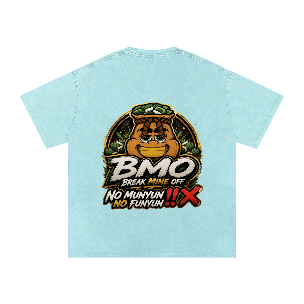 Snow Washed Oversized Cotton T-Shirt
