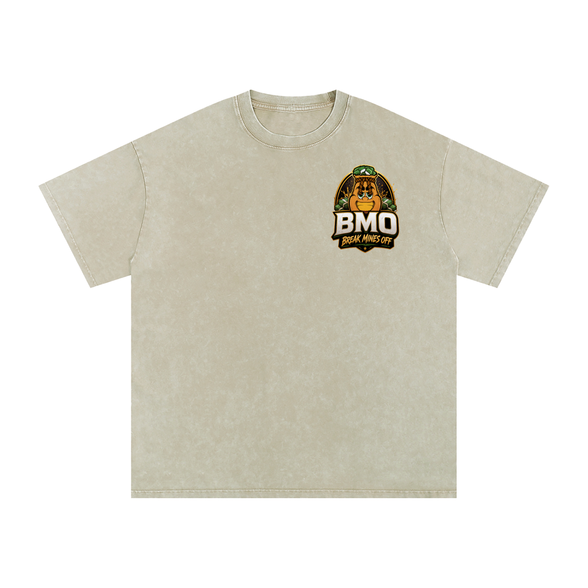 Snow Washed Oversized Cotton T-Shirt