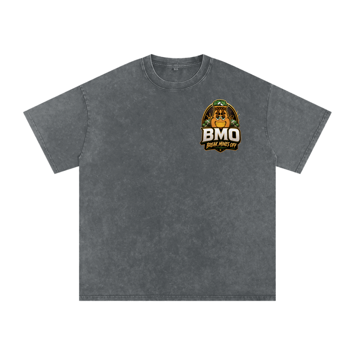 Snow Washed Oversized Cotton T-Shirt