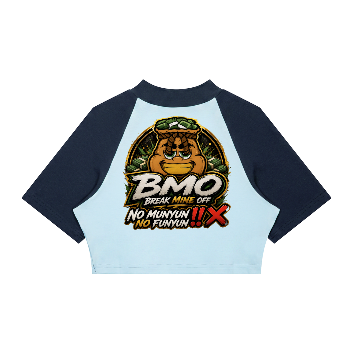 Women’s Color Block Raglan Crop T-Shirt
