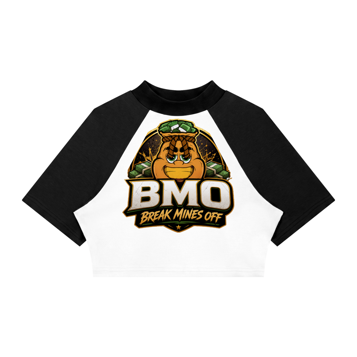 Women’s Color Block Raglan Crop T-Shirt