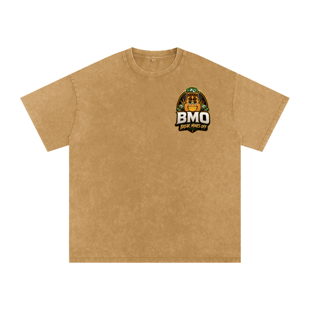 Snow Washed Oversized Cotton T-Shirt