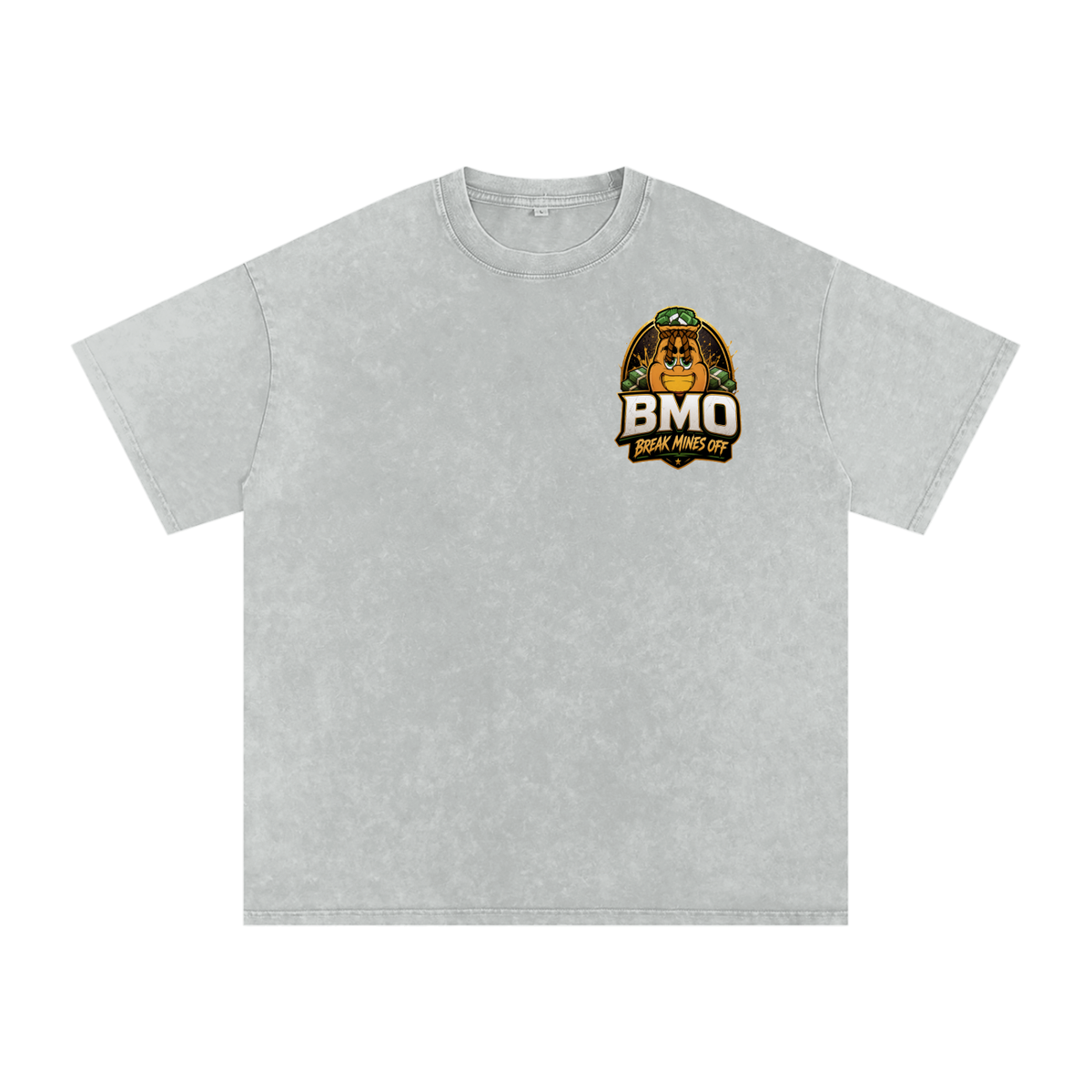 Snow Washed Oversized Cotton T-Shirt