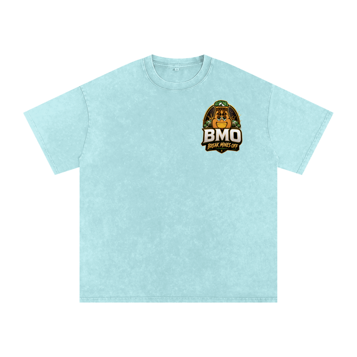 Snow Washed Oversized Cotton T-Shirt