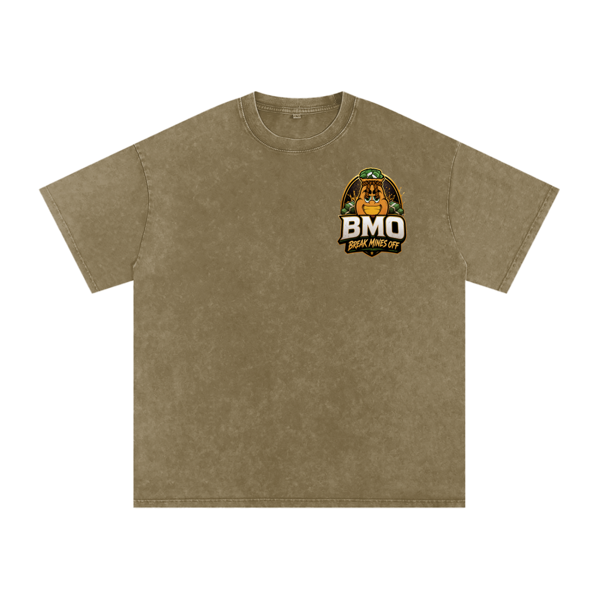Snow Washed Oversized Cotton T-Shirt