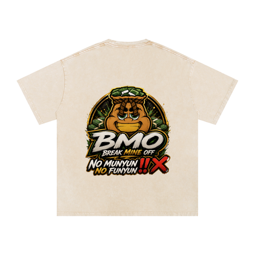 Snow Washed Oversized Cotton T-Shirt