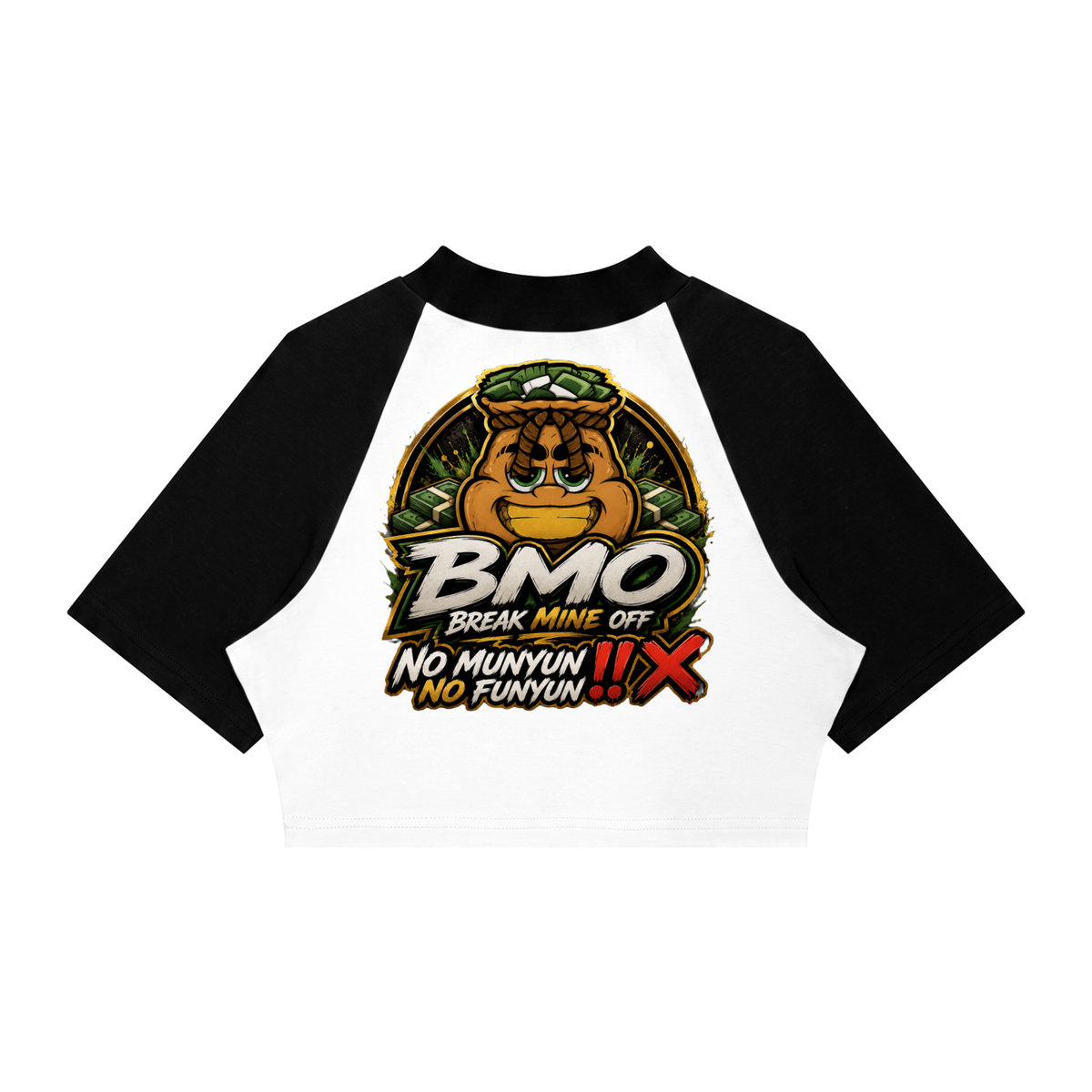 Women’s Color Block Raglan Crop T-Shirt