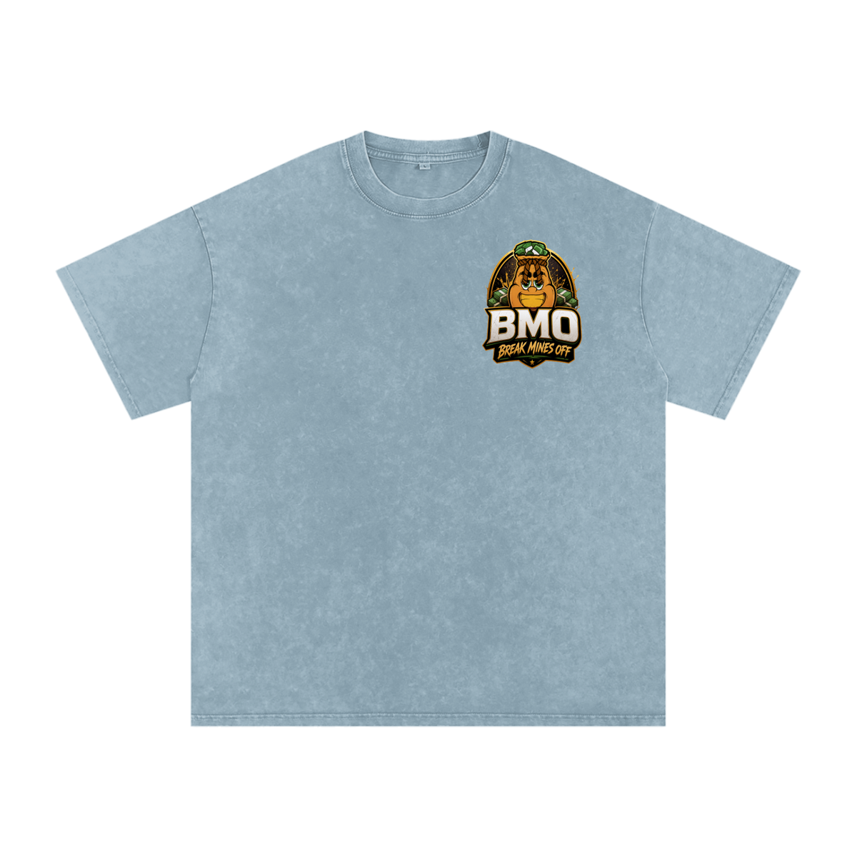 Snow Washed Oversized Cotton T-Shirt