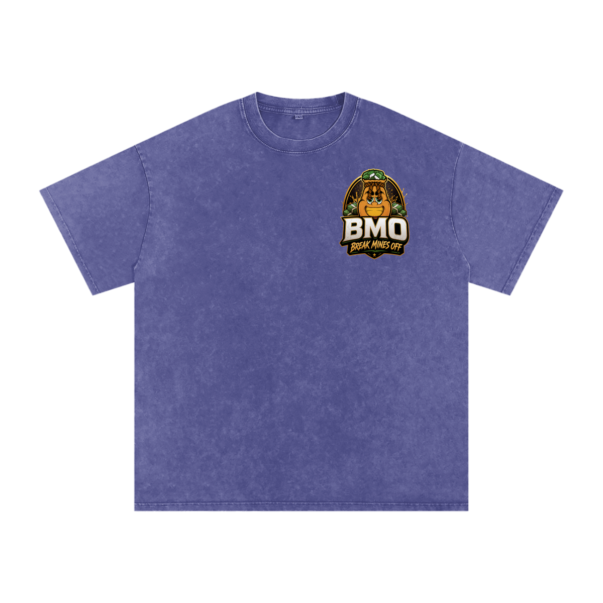 Snow Washed Oversized Cotton T-Shirt